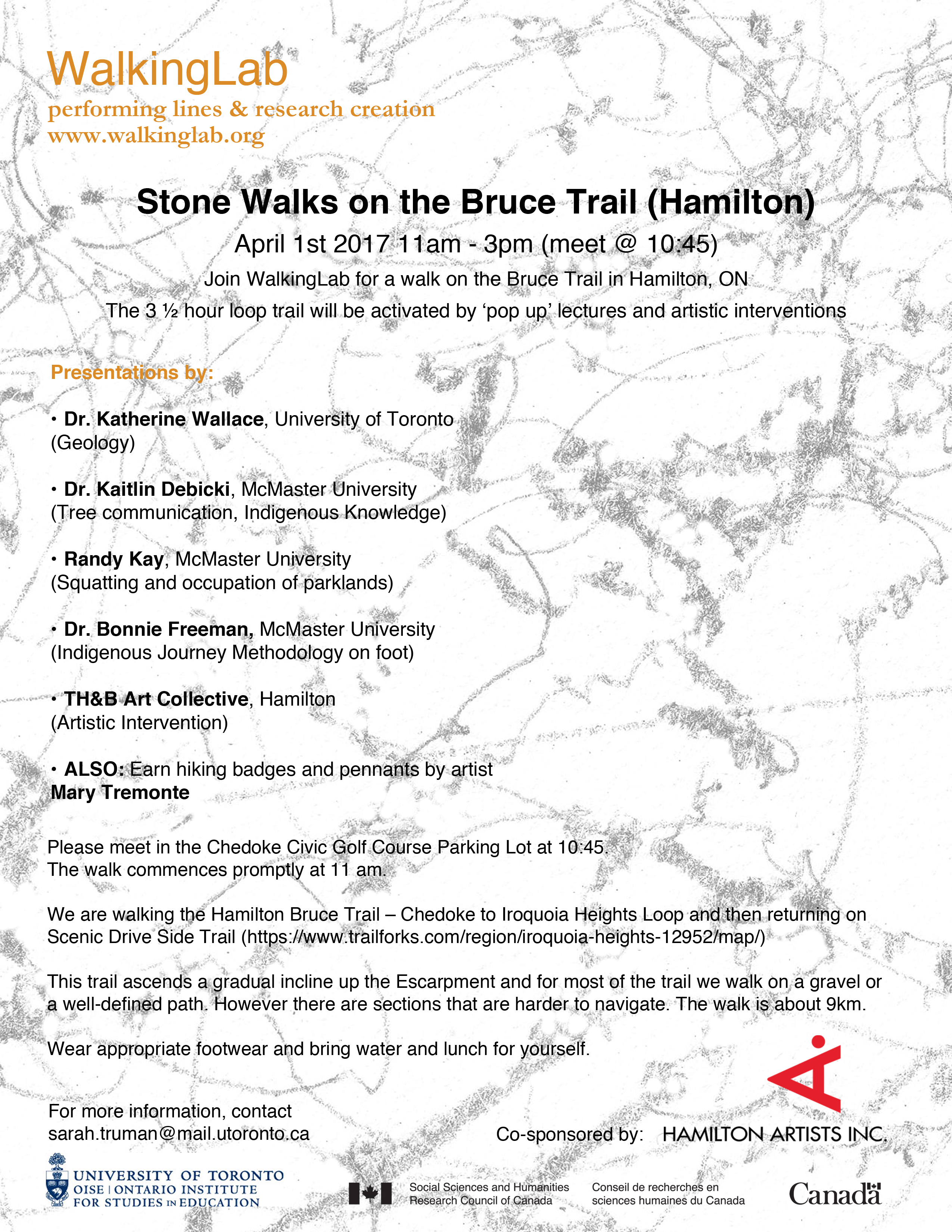 EVENT: Stone Walks on the Bruce Trail Hamilton (April 1st)