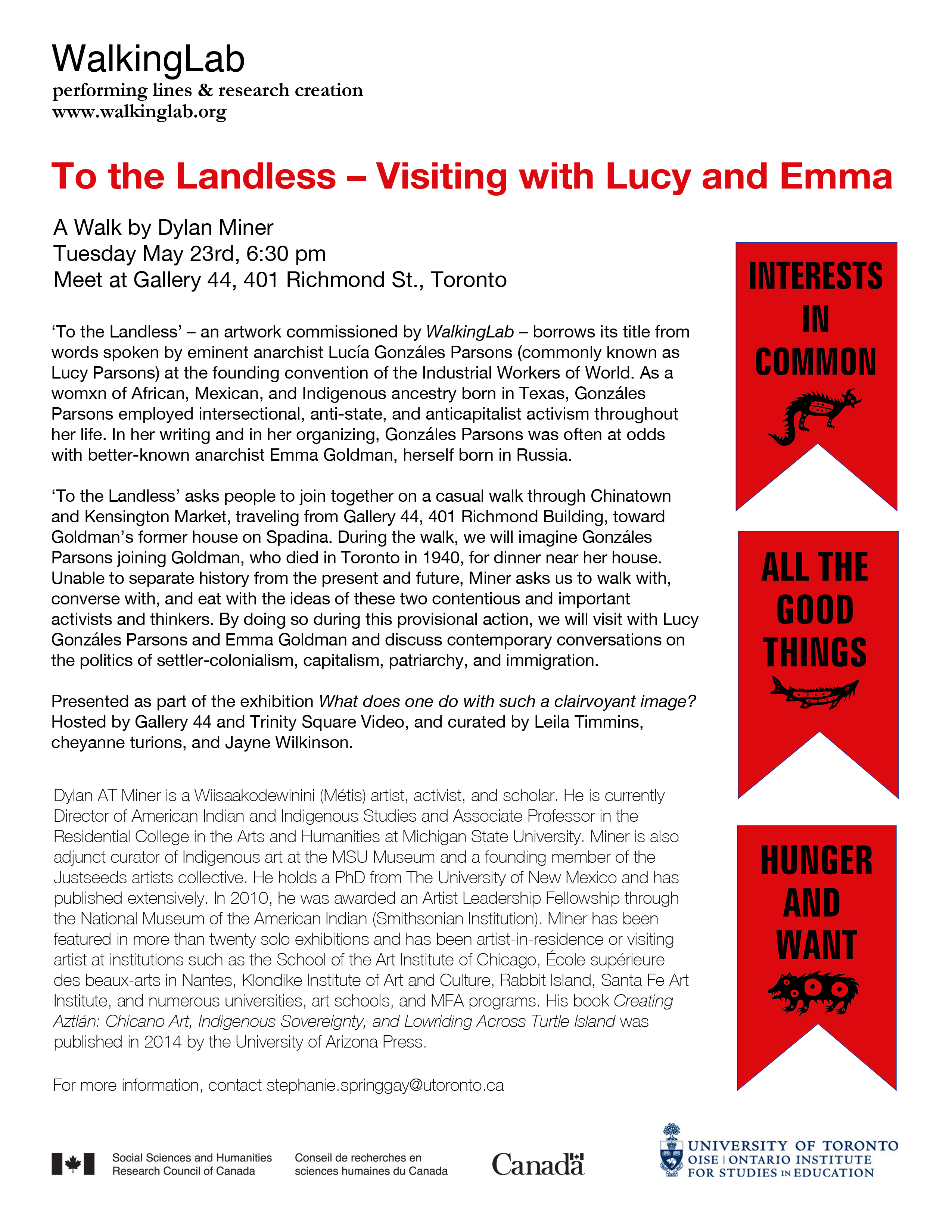 EVENT: To the Landless (A walk with Dylan Miner)